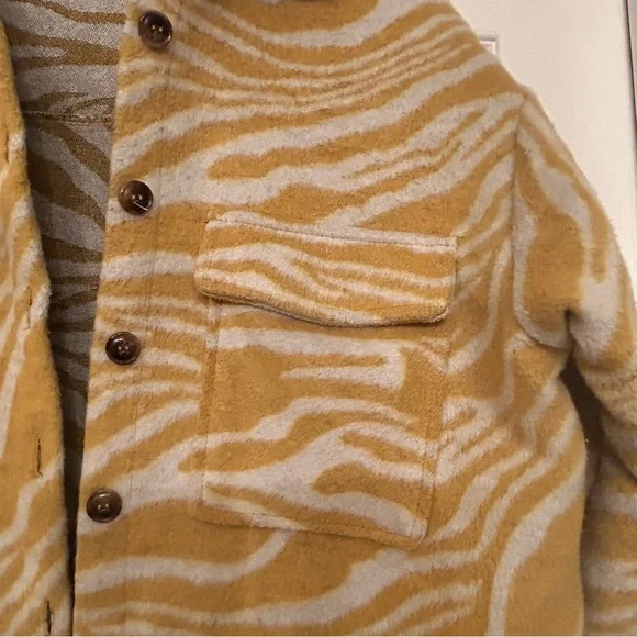 Anthropologie RAHI Zebra Shirt Jacket Size S - Picture 6 of 8